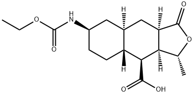(1R,3aR,4aR,8aR,9S,9aR)-1-metil-3-oxodecahydro-3H-spiro[naphtho[2,3-c]furan-6,2'-[1,3]dioxolane]-9 - asam karboksilat
