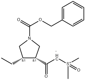 [2-[(3R,4S)-4-etil-1-[(fenilmetoksi)karbonil]-3-pirolidinyl]-2-oksoetil]dimetil-Sulfoksonium garam batin