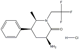 (3S,5S,6R)-3-amino-6-metil-5-fenil-1-(2,2,2-trifluoroethyl)piperidin-2-siji hidroklorida