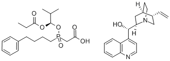 (8a,9R)-Cinchonan-9-ol mono[[(S)-[(1R)-2-metil-1-(1-oxopropoxy)propoxy](4-fenilbutil)fosfinil]asetat]