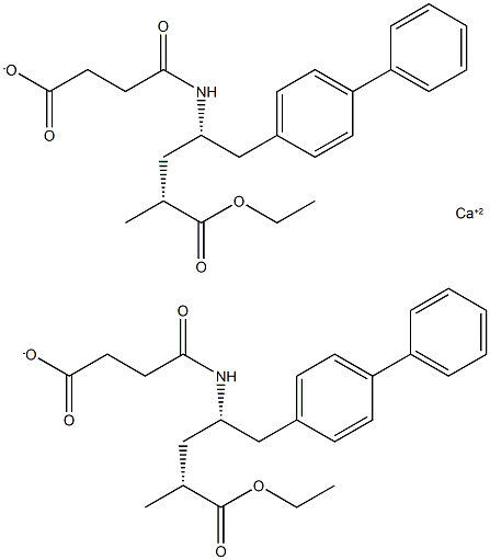 (alphaR,gammaS)-gamma-[(3-Carboxy-1-biphenyl]-4-pentanoic acid 4-etil esteroxopropyl)amino]-alpha-methyl-[1,1'-kalsium garam