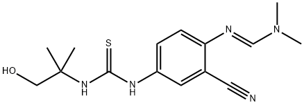 (E)-N'-(2-cyano-4-(3-(1-hidroksi-2-metilpropan-2-yl)tioureido)fenil)-N,N-dimetilformimidamide