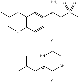 (S)-1-(3-Ethoxy-4-Methoxyphenyl)-2-(Methylsulfonyl)ethylaMine garam N-asetil-L-leucine