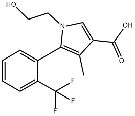 1-(2-hidroksietil)-4-metil-5-(2-(trifluoromethyl)fenil)-1H-pirol-3-asam karboksilat