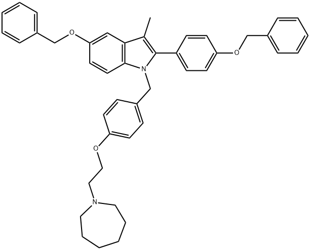 1-(4-(2-(azepan-1-yl)etoksi)benzil)-5-(benziloksi)-2-(4-(benziloksi)fenil)-3-metil-1H-indole