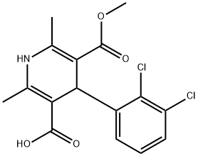 1,4-Dihidro-2,6-dimetil-4-(2',3'-diklorofenil)-5-karboksi metil-3-piridinekarboksilat asam