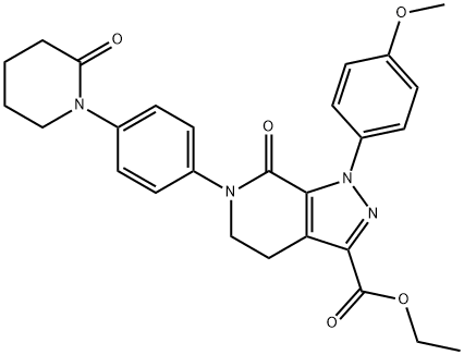 1-(4-Methoxyphenyl)-7-oxo-6-[4-(2-oxopiperidin-1-yl)phenyl]-4,5,6,7-tetrahydro-1H-pyrazolo[3,4-c]piridin -3-asam karboksilat etil ester