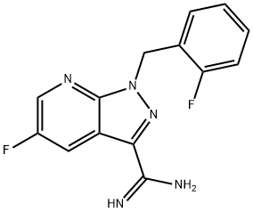 1H-Pyrazolo[3,4-b]piridin-3-karboksimidamida, 5-fluoro-1-[(2-fluorofenil)metil]-