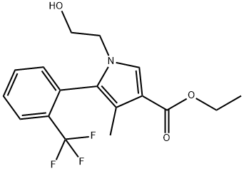 1H-Pyrrole-3-carboxylic acid, 1-(2-hydroxyethyl)-4-methyl-5-[2-(trifluoromethyl)phenyl]-, etil ester