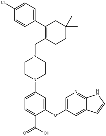 2-[(1H-pyrrolo[2,3-B]piridin-5-yl)oxy]-4-[4-[[2-(4-chlorophenyl)-4,4-dimetil ring Hex-1-enyl] metil] piperazin-1-yl] asam benzoat