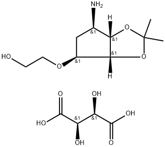 2-((3aR,4S,6R,6aS)-6-amino-2,2-dimethyltetrahydro-3aH-cyclopenta[d][1,3]dioxol-4-yloxy)etanol L-tataric acid