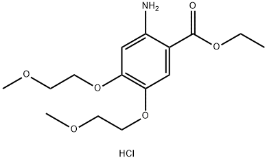 2-Amino-4,5-bis(2-methoxyethoxy)asam benzoat etil ester hidroklorida