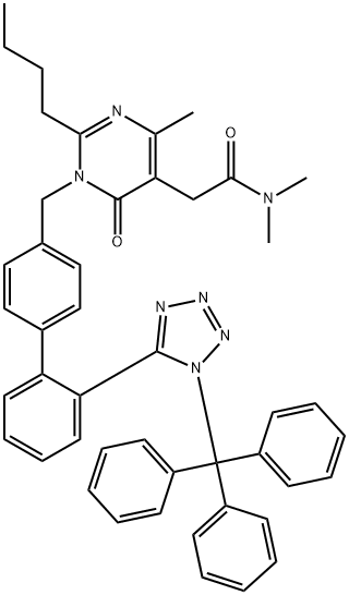 2-Butil-1,6-dihidro-N,N,4-trimetil-6-oxo-1-[[2'-[1-(triphenylmetil)-1H-tetrazol-5-yl][1,1'- bifenil]-4-yl]metil]-5-pirimidineacetamide