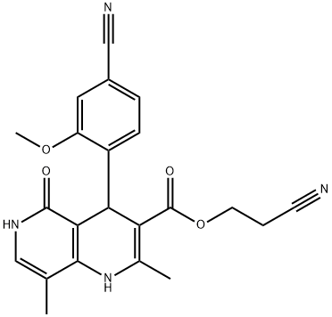 2-cyanoethyl 4-(4-cyano-2-methoxyphenyl)-2,8-dimetil-5-oxo-1,4,5,6-tetrahydro-1,6-naphthyridine-3-carboxylate
