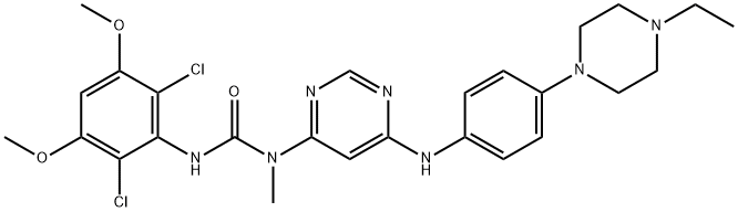 3-(2,6-Dichloro-3,5-dimethoxyphenyl)-1-[6-[[4-(4-etilpiperazin-1-yl)fenil]amino]pirimidin-4-yl]-1-methylurea