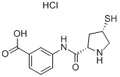3-[(2S,4S)-4-Mercaptopyrrolidine-2-carboxamido]asam benzoat hidroklorida
