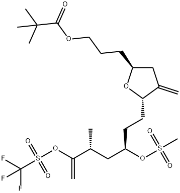 3-((2S,5S)-5-((3R,5R)-5-Metil-3-((metilsulfonil)oksi)-6-(((trifluoromethyl)sulfonil)oksi)hept-6-en-1- yl) -4-methylenetetrahydrofuran-2-yl) propyl pivalate