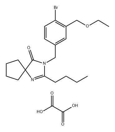 3-(4-bromo-3-(ethoxymethyl)benzyl)-2-butil-1,3-diazaspiro[4.4]non-1-en-4-one,ethanedioate (1:2)