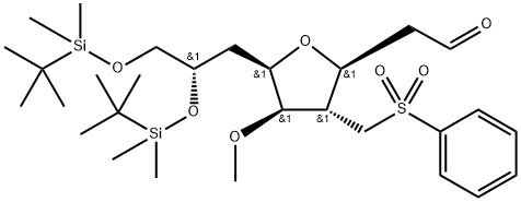 3,6-Anhidro-2,4,7-trideoxy-8,9-bis-O-[(1,1-dimetil)dimetilsilil]-5-O-metil-4-[(fenilsulfonil)metil]-D- glycero-D-gulo-nonose