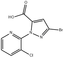 3-BroMo-1-(3-chloropyridin-2-yl)-1H-pirazol-5-asam karboksilat