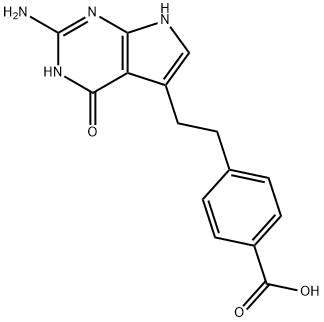 4-[2-(2-Amino-4,7-dihydro-4-oxo-1H-pymol[2,3-d]pirimodin-5-yl)etil]asam benzoat