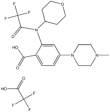 4-(4-methylpiperazin-1-yl)-2-[(tetrahydropyran-4-yl)(2,2,2-trifluoroacetyl)amino]asam benzoat trifluoroacetate