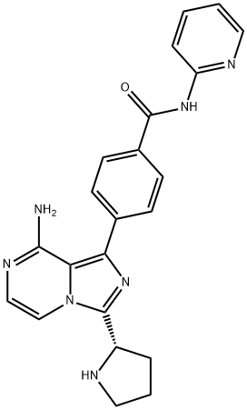 4-[8-amino-3-(2S)-2-pyrrolidinilimidazo[1,5-a]pirazin-1-yl]-N-2-piridinil-Benzamide