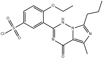 4-Etoksi-3-(5-metil-4-oxo-7-propil-3,4-dihidro-imidazo[5,1-f][1,2,4]-triazin-2-yl)benzena-sulfonil klorida