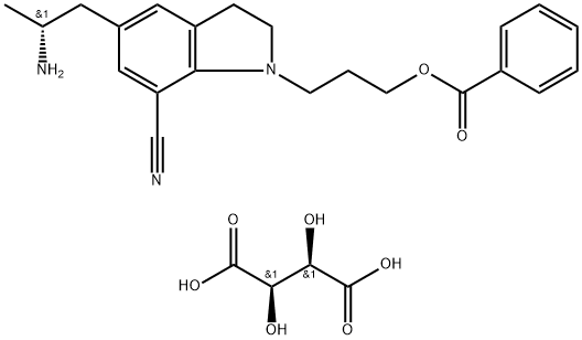5-[(2R)-2-Aminopropyl]-1-[3-(benzoyloxy)propil]-2,3-dihydro-1H-indole-7-carbonitrile (2R,3R)-2,3-dihydroxybutanedioate