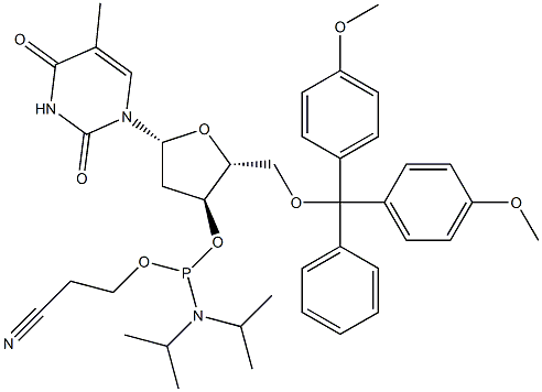 5'-Dimethoxytrityl-3'-deoxythymidine 2'-[(2-cyanoethyl)-(N,N-diisopropyl)]-fosforamidit