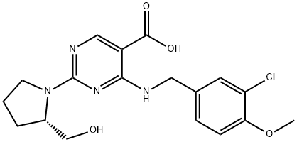 5-PyriMidinecarboxylic acid, 4-[[(3-chloro-4-Methoxyphenyl)Metil]aMino]-2-[(2S)-2-(hydroxyMethyl)- 1-pyrrolidinyl]-