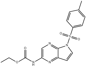 Asam karbamat, N-[5-[(4-methylphenyl)sulfonyl]-5H-pyrrolo[2,3-b]pirazin-2-yl]-, etil este