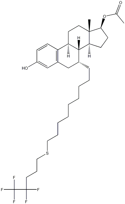 Estra-1,3,5(10)-triene-3,17-diol,7-[9-[(4,4,5,5,5-pentafluoropentyl)tio]nonyl]-,17-asetat,(7a ,17b)-