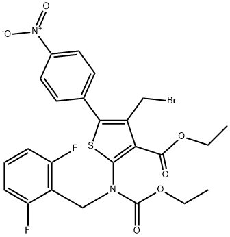 etil 4-(bromomethyl)-2-((2,6-difluorobenzyl)(etoksikarbonil)amino)-5-(4-nitrofenil)tiofena-3-karboksilat