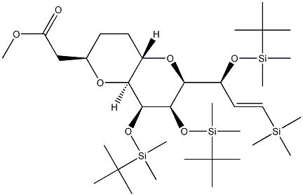 metil 2-((2R,4aS,6S,7R,8S,8aS)-7,8- bis((tert-butyldimethylsilyl)oxy)-6-((S,E)-1- ((tert-butyldimethylsilyl)oxy )-3- (trimethylsilyl)allyl)octahydropyrano [3,2- b]pyran-2-yl)acetate