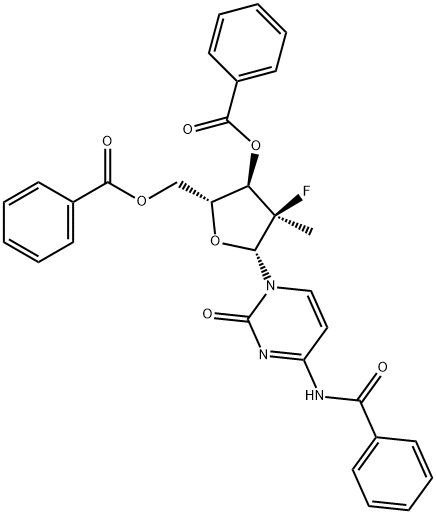 Metil-, 3',5'-dibenzoate, (2'R)Cytidine, N-benzoyl-2'-deoxy-2'-fluoro-2'-