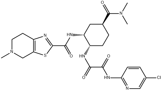 N-(5-Kloropiridin-2-yl)-N'-[(1S,2R,4S)-4-[(dimethylamino)karbonil]-2-[[(5-metil-4,5,6,7- tetrahidrotiazolo [5,4-c] piridin-2-yl) karbonil] amino] sikloheksil] etanadiamida