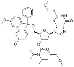 N4-(DIMETHILAMINO)METHYLENE)-5'-O-(DIMETHOXYTRITYL)-2'-DEOXYGUOSINE-3'-N,N-DIISOPROPYL (CYANOETYL) FOSFORAMIDITE