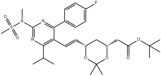 tert-Butil 6-[(1E)-2-[4-(4-fluorofenil)-6-(1-metiletil)-2-[metil(metilsulfonil)amino]-5-pirimidinil]etenil]-2,2- dimetil-1,3-dioksana-4-asetat